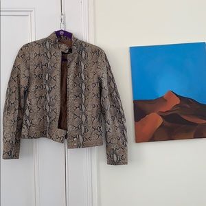 Snakeskin Leather Jacket